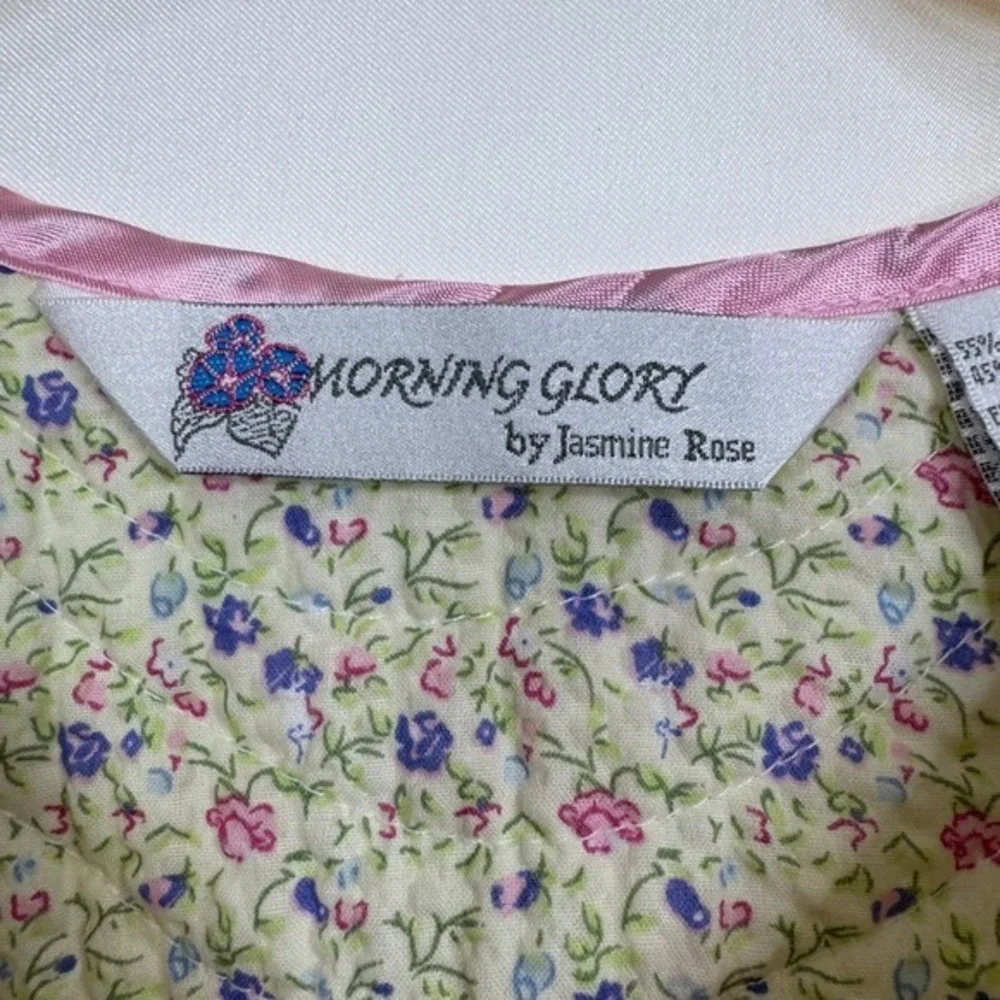 Morning Glory by Jasmine Rose Floral Robe Size M Button Front Pockets